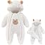 Baby Thick Winter Hooded Romper Jumpsuit F1704