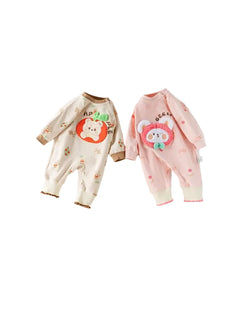 Baby Long-Sleeve Fleece Romper Jumpsuit