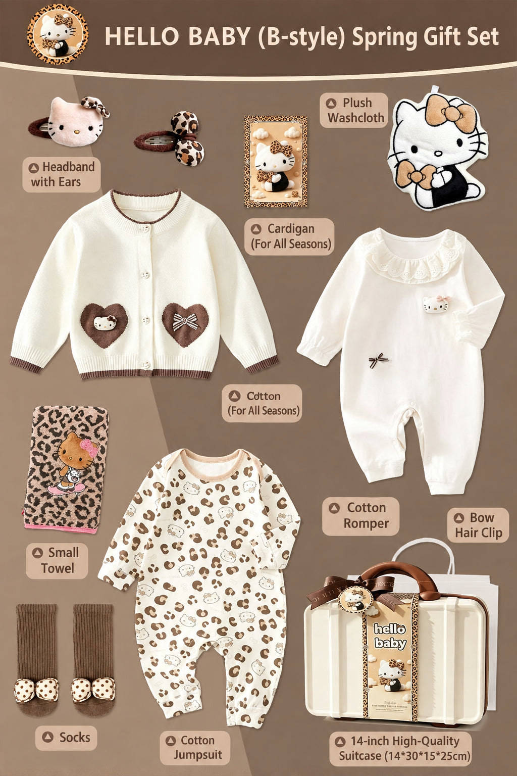 Baby Girls Autumn Demi-Season Newborn Gift Box Set