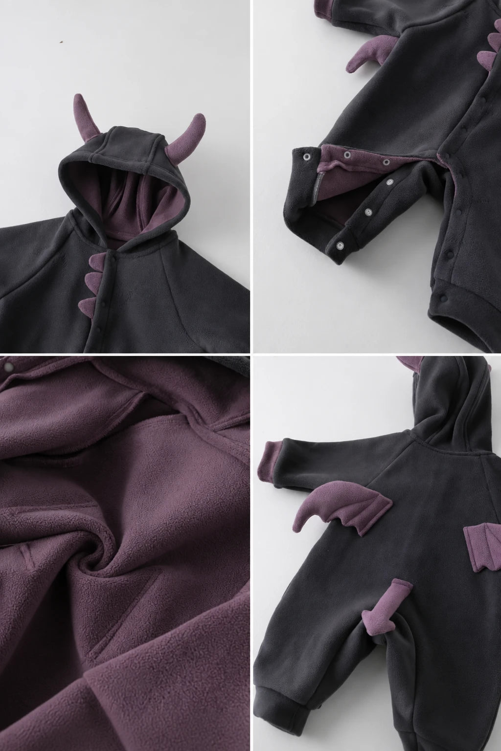 Baby Long-Sleeve Hooded Romper Jumpsuit