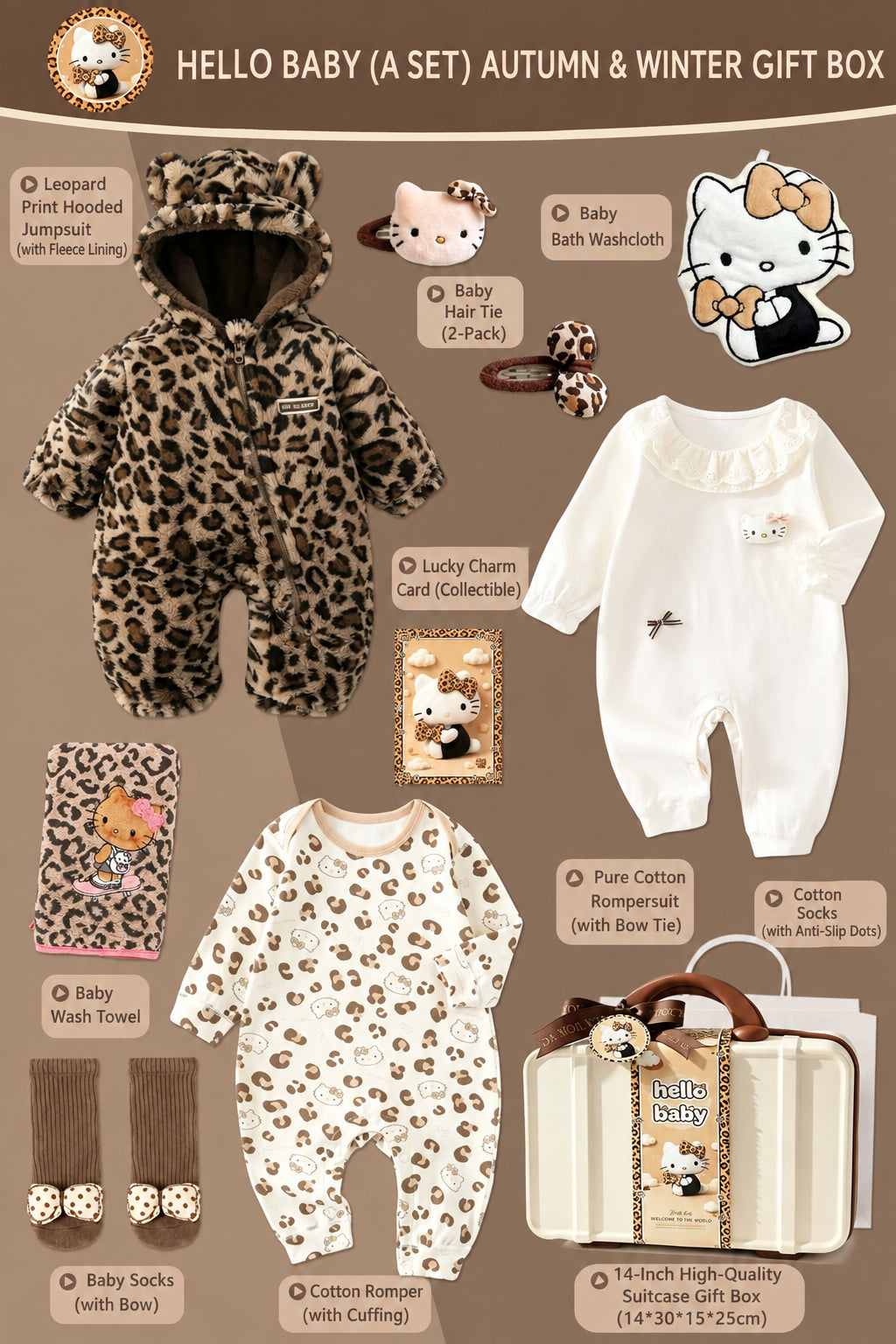 Baby Girls Autumn Demi-Season Newborn Gift Box Set