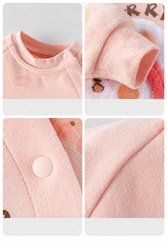 Baby Long-Sleeve Fleece Romper Jumpsuit