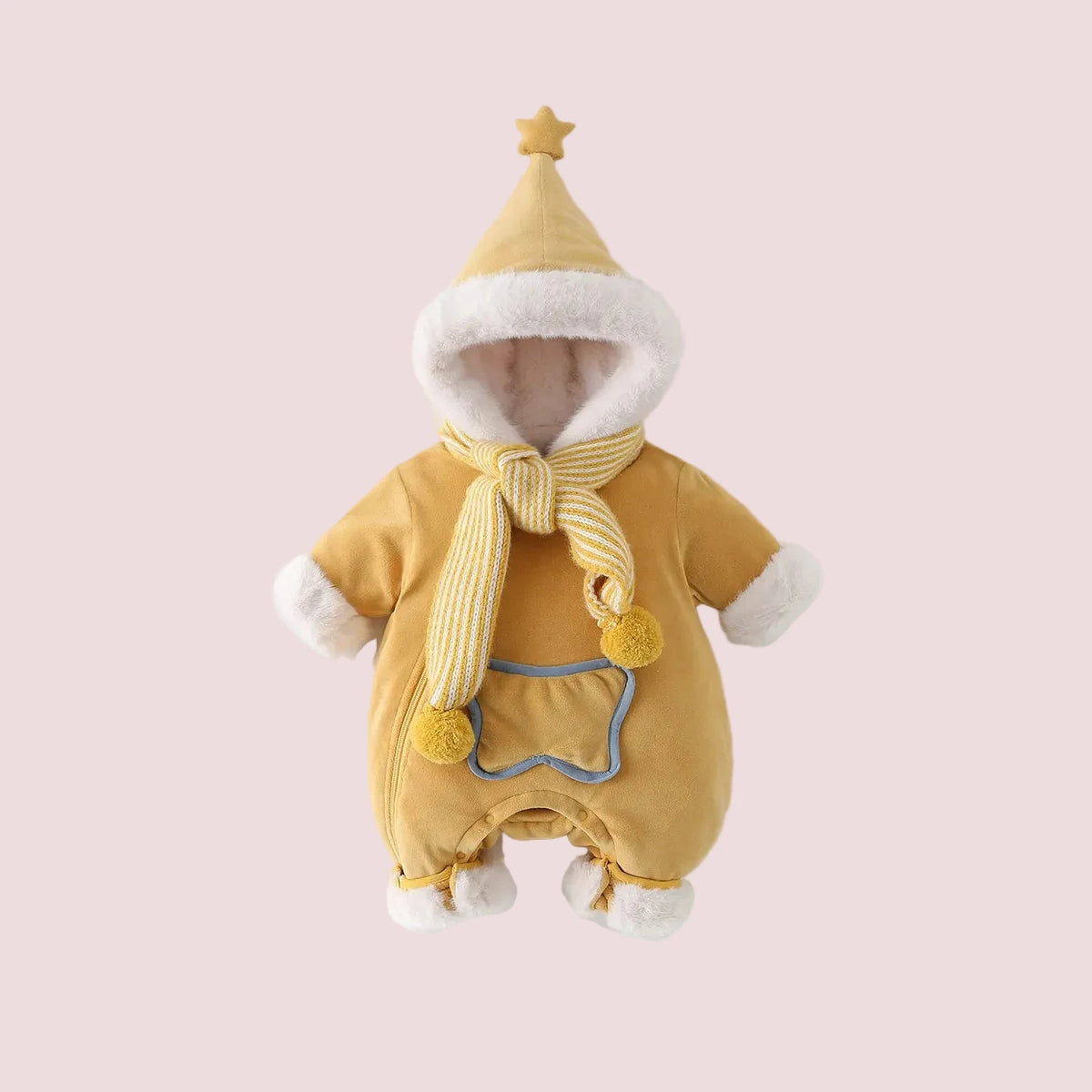Baby Winter Warm Hooded Romper Jumpsuit