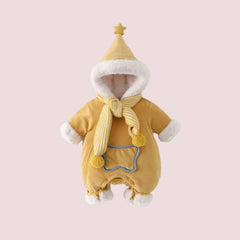 Baby Winter Warm Hooded Romper Jumpsuit