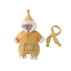 Baby Winter Warm Hooded Romper Jumpsuit